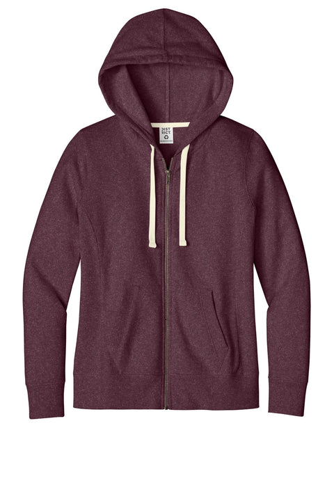 District DT8103 Women's Re-FleeceFull-Zip Hoodie