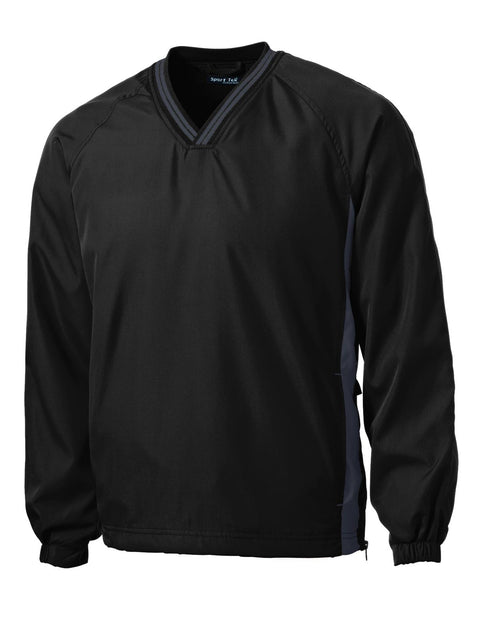 Sport-Tek JST62 Tipped V-Neck Raglan Wind Shirt