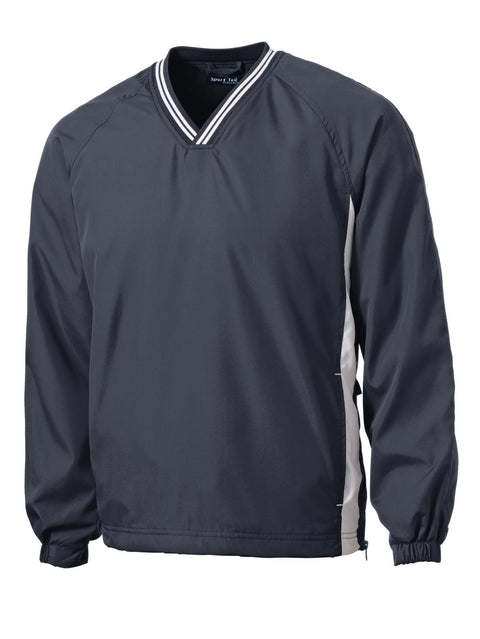 Sport-Tek JST62 Tipped V-Neck Raglan Wind Shirt