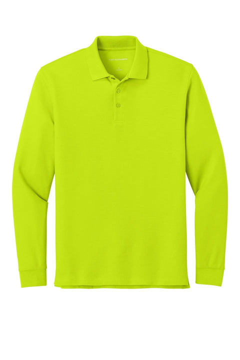 Port Authority K200LS Wearever Signature Pique Long Sleeve Polo