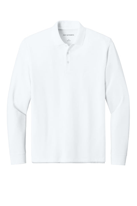 Port Authority K200LS Wearever Signature Pique Long Sleeve Polo