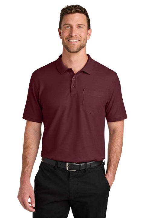 Port Authority K200P Wearever Signature Pique Pocket Polo