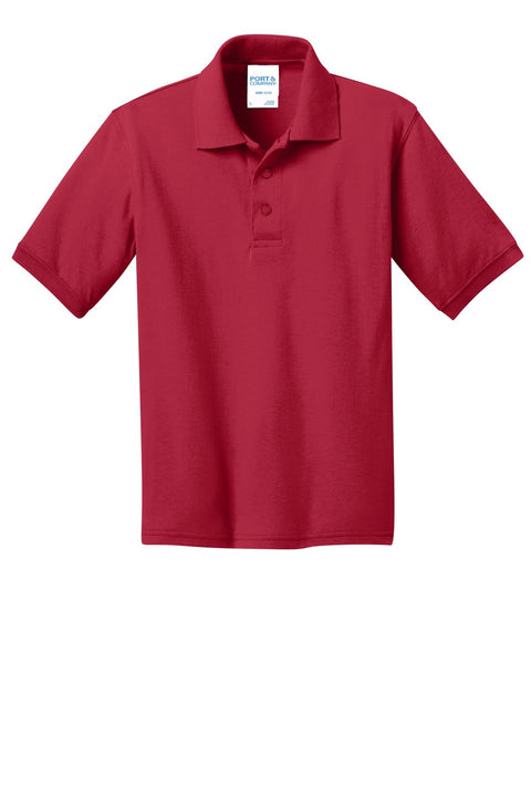 Port & Co KP55Y Youth Core Blend Jersey Knit Polo