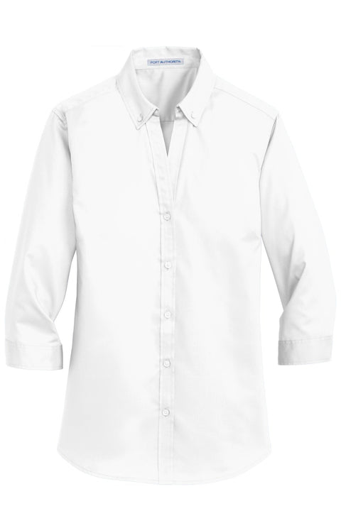 Port Authority L665 Women's 3/4-Sleeve SuperPro Twill Shirt