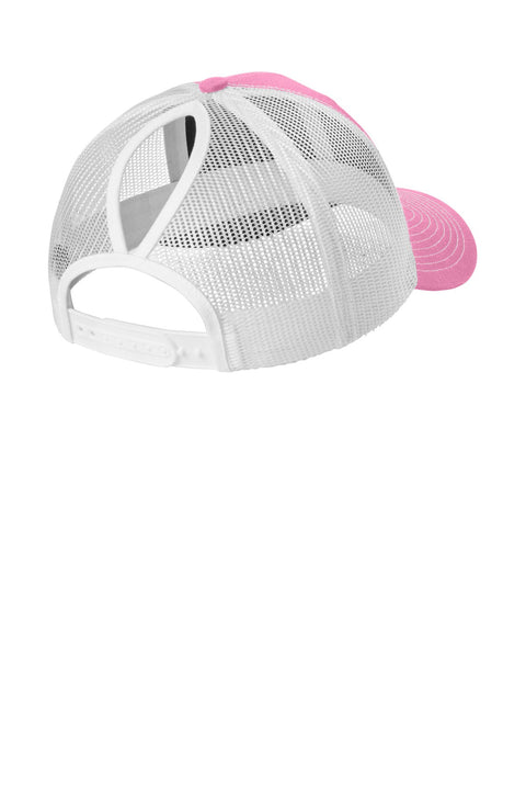 Port Authority LC401 Snapback Ponytail Trucker Cap