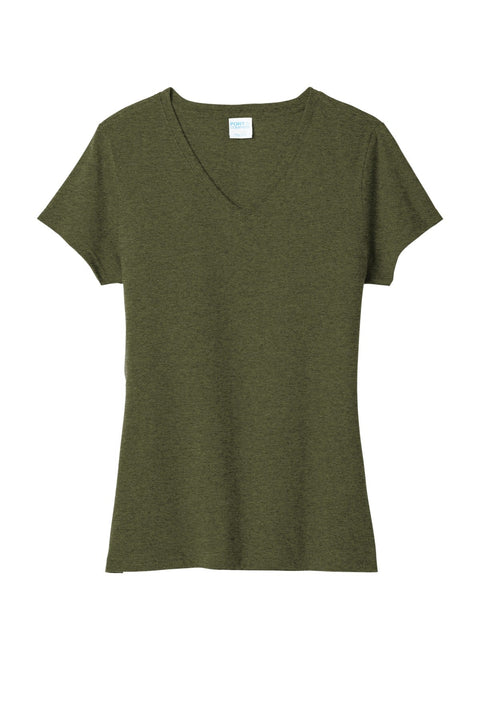 Port & Co LPC330V Women's Tri-Blend V-Neck Tee