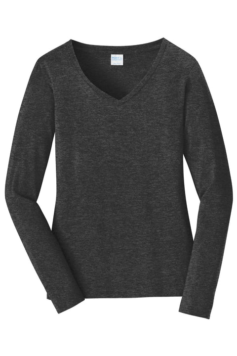 Port & Co LPC450VLS Women's Long Sleeve Fan Favorite V-Neck Tee