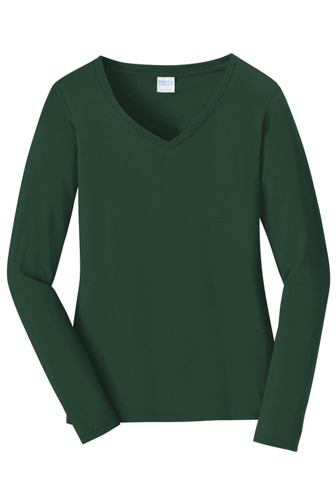Port & Co LPC450VLS Women's Long Sleeve Fan Favorite V-Neck Tee