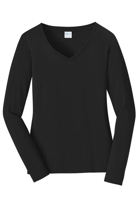 Port & Co LPC450VLS Women's Long Sleeve Fan Favorite V-Neck Tee
