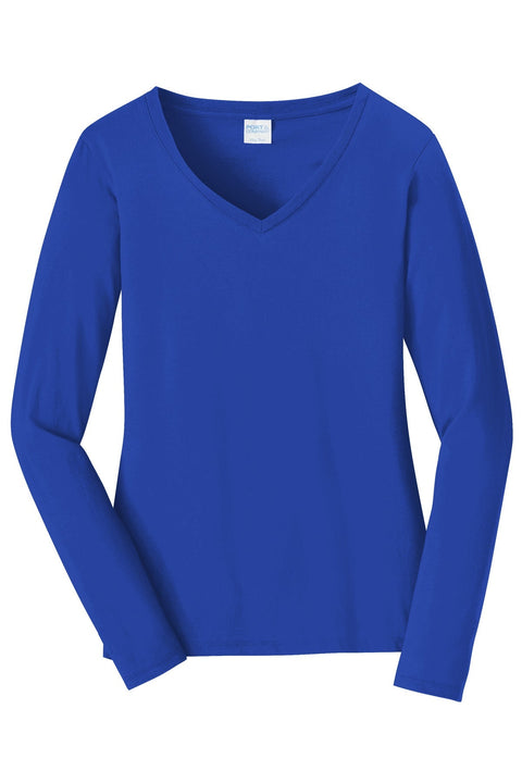 Port & Co LPC450VLS Women's Long Sleeve Fan Favorite V-Neck Tee