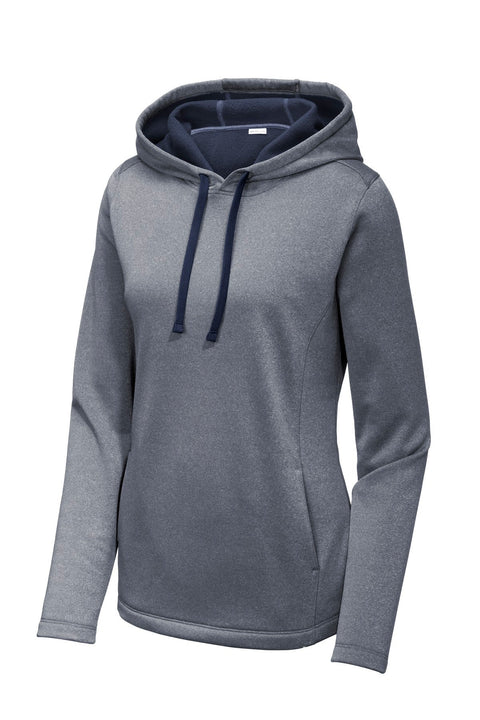 Sport-Tek LST264 Women's PosiCharge  Sport-Wick  Heather Fleece Hooded Pullover