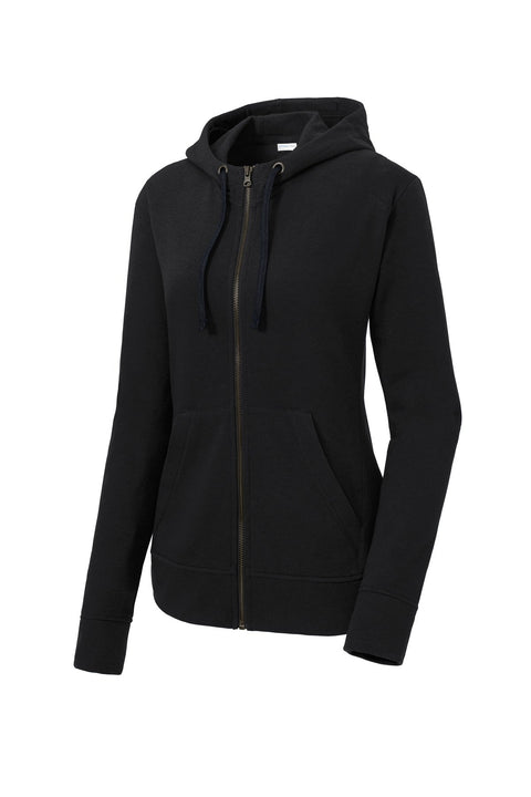 Sport-Tek LST293 Women's PosiCharge  Tri-Blend Wicking Fleece Full-Zip Hooded Jacket