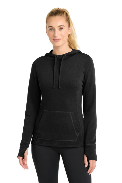 Sport-Tek LST296 Women's PosiCharge  Tri-Blend Wicking Fleece Hooded Pullover