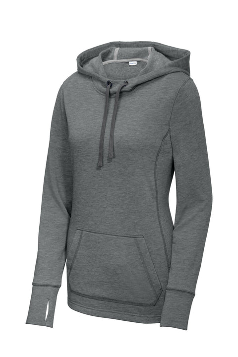 Sport-Tek LST296 Women's PosiCharge  Tri-Blend Wicking Fleece Hooded Pullover