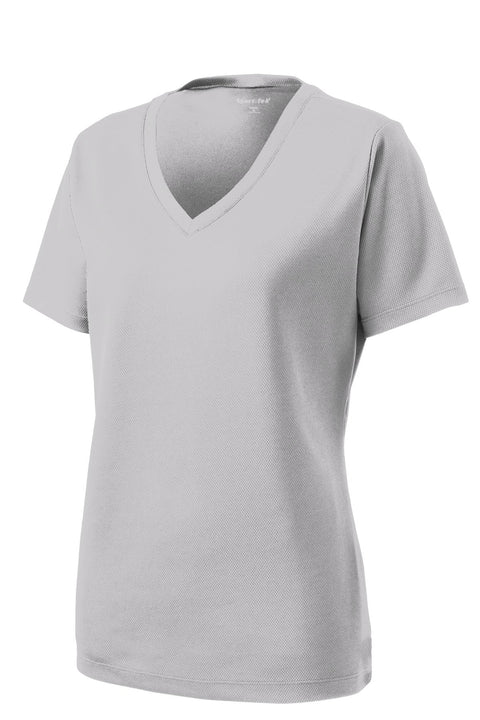 Sport-Tek LST340 Women's PosiCharge RacerMesh V-Neck Tee