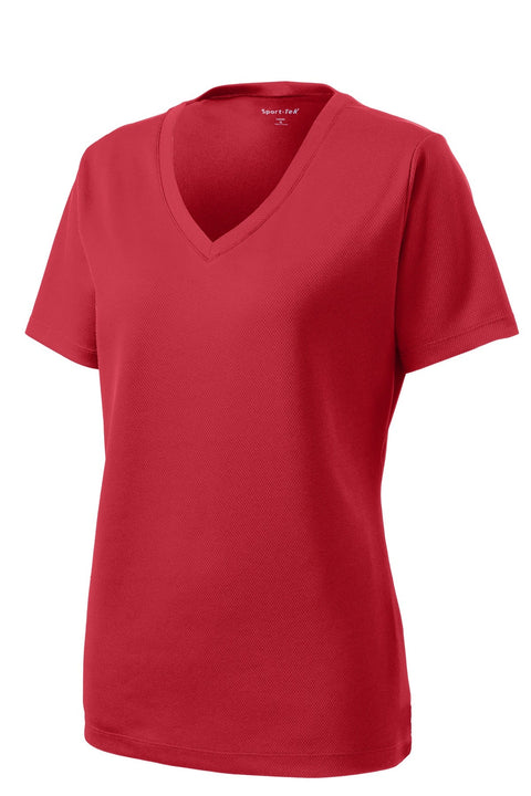 Sport-Tek LST340 Women's PosiCharge RacerMesh V-Neck Tee