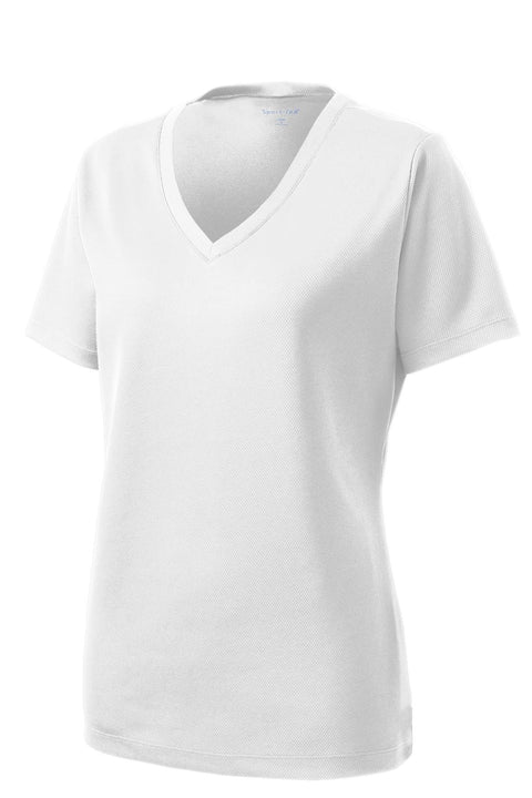 Sport-Tek LST340 Women's PosiCharge RacerMesh V-Neck Tee