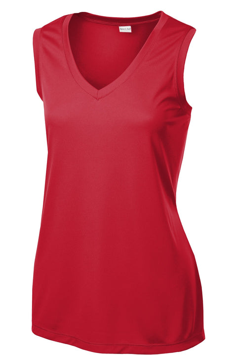 Sport-Tek LST352 Women's Sleeveless PosiCharge Competitor V-Neck Tee