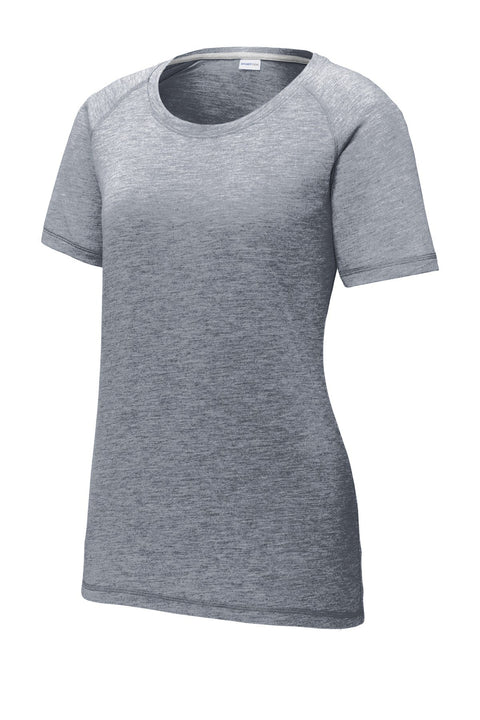 Sport-Tek LST400 Women's PosiCharge  Tri-Blend Wicking Scoop Neck Raglan Tee