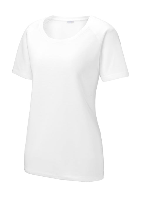 Sport-Tek LST400 Women's PosiCharge  Tri-Blend Wicking Scoop Neck Raglan Tee