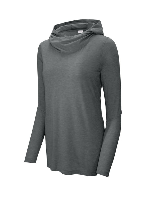 Sport-Tek LST406 Women's PosiCharge  Tri-Blend Wicking Long Sleeve Hoodie