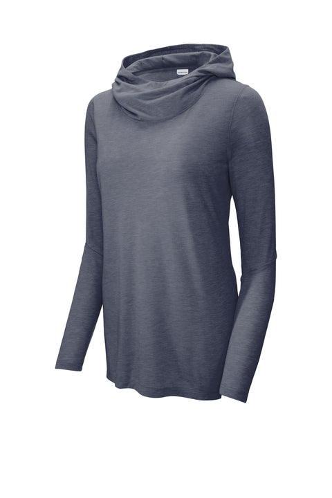 Sport-Tek LST406 Women's PosiCharge  Tri-Blend Wicking Long Sleeve Hoodie