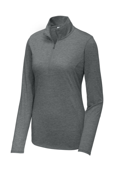 Sport-Tek LST407 Women's PosiCharge  Tri-Blend Wicking 1/4-Zip Pullover