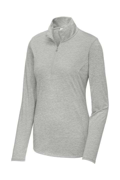 Sport-Tek LST407 Women's PosiCharge  Tri-Blend Wicking 1/4-Zip Pullover