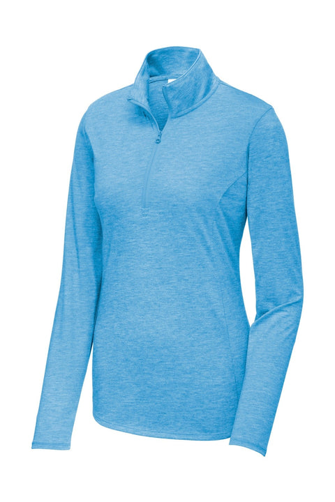 Sport-Tek LST407 Women's PosiCharge  Tri-Blend Wicking 1/4-Zip Pullover