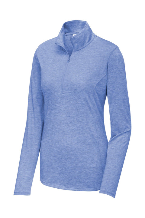 Sport-Tek LST407 Women's PosiCharge  Tri-Blend Wicking 1/4-Zip Pullover
