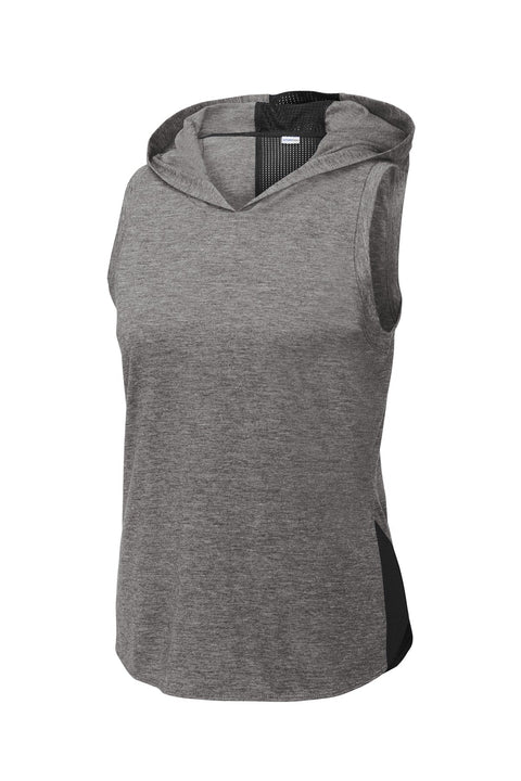 Sport-Tek LST410 Women's PosiCharge  Tri-Blend Wicking Draft Hoodie Tank