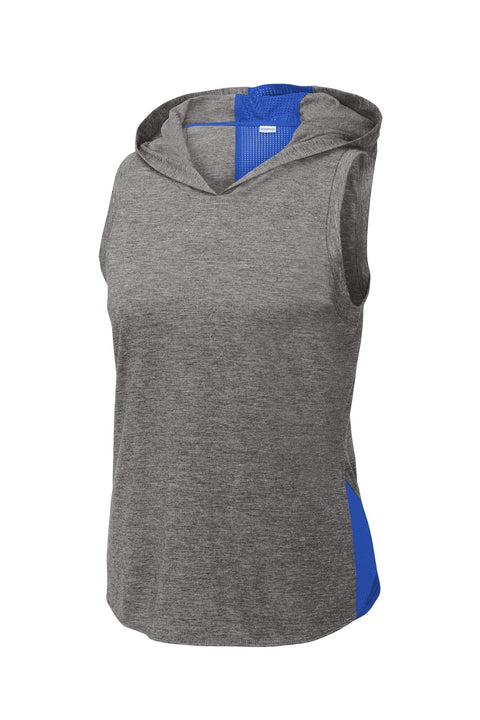 Sport-Tek LST410 Women's PosiCharge  Tri-Blend Wicking Draft Hoodie Tank