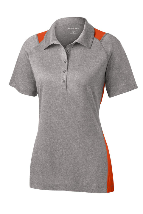 Sport-Tek LST665 Women's Heather Colorblock Contender Polo