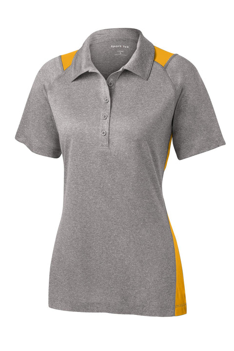 Sport-Tek LST665 Women's Heather Colorblock Contender Polo