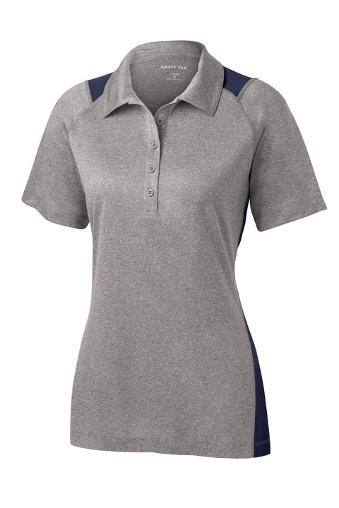 Sport-Tek LST665 Women's Heather Colorblock Contender Polo