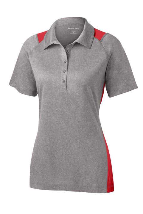 Sport-Tek LST665 Women's Heather Colorblock Contender Polo
