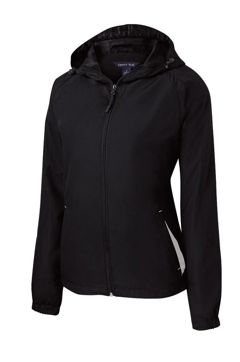 Sport-Tek LST76 Women's Colorblock Hooded Raglan Jacket
