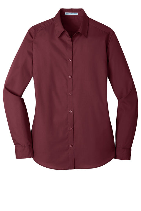 Port Authority LW100 Women's Long Sleeve Carefree Poplin Shirt