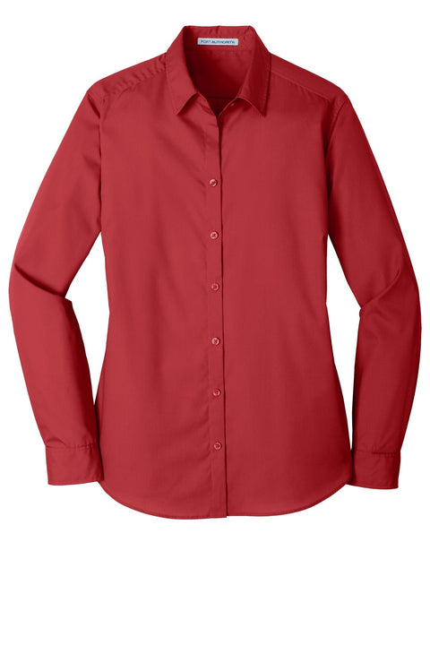 Port Authority LW100 Women's Long Sleeve Carefree Poplin Shirt