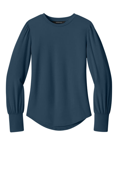 Mercer+Mettle MM1019 Women's Stretch Jersey Long Sleeve Blouson Top