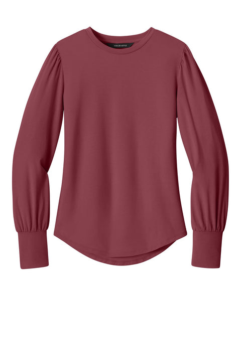 Mercer+Mettle MM1019 Women's Stretch Jersey Long Sleeve Blouson Top