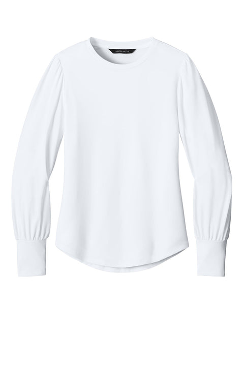 Mercer+Mettle MM1019 Women's Stretch Jersey Long Sleeve Blouson Top