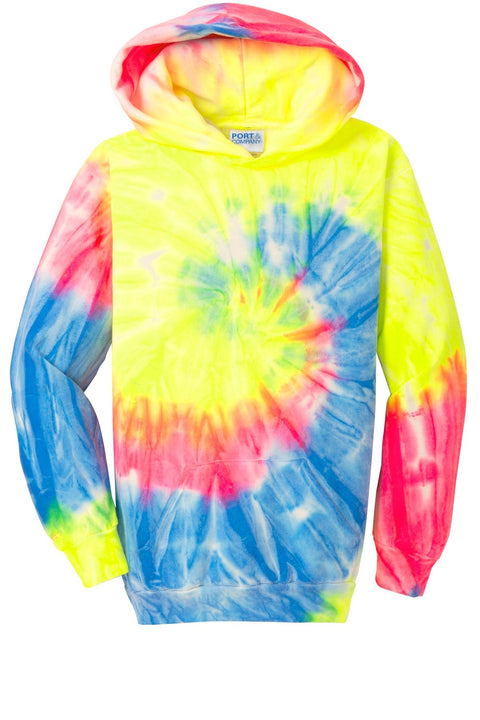 Port & Co PC146Y Youth Tie-Dye Pullover Hooded Sweatshirt