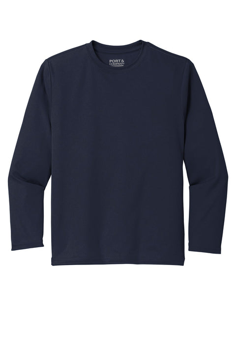 Port & Co PC380YLS Youth Long Sleeve Performance Tee