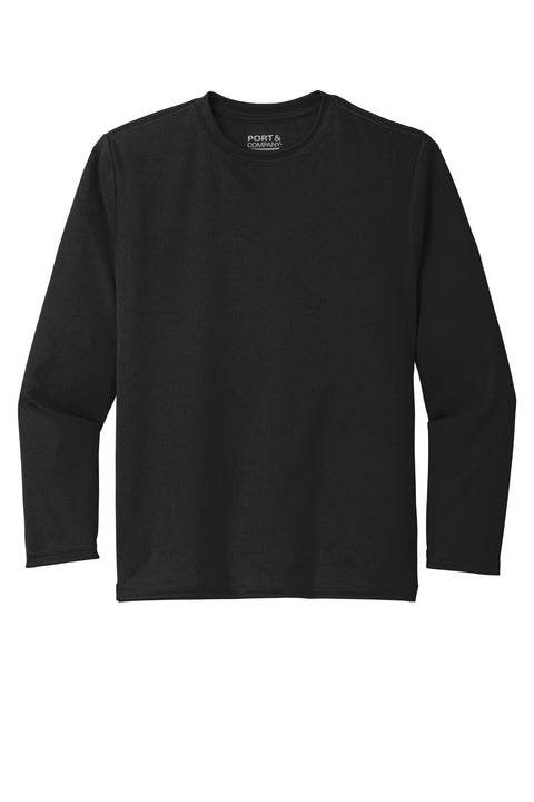Port & Co PC380YLS Youth Long Sleeve Performance Tee