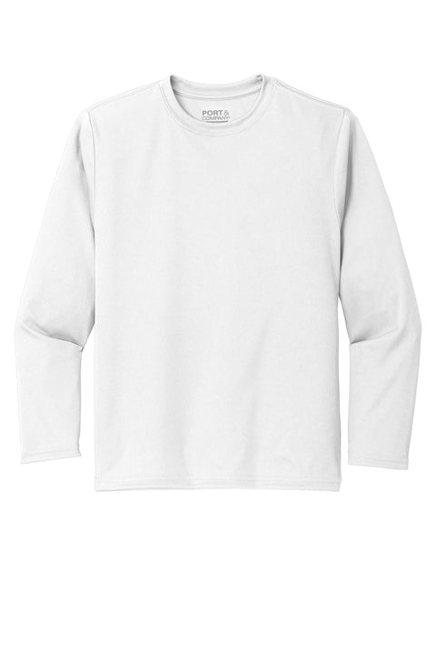 Port & Co PC380YLS Youth Long Sleeve Performance Tee