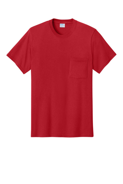 Port & Co PC54P Core Cotton Pocket Tee