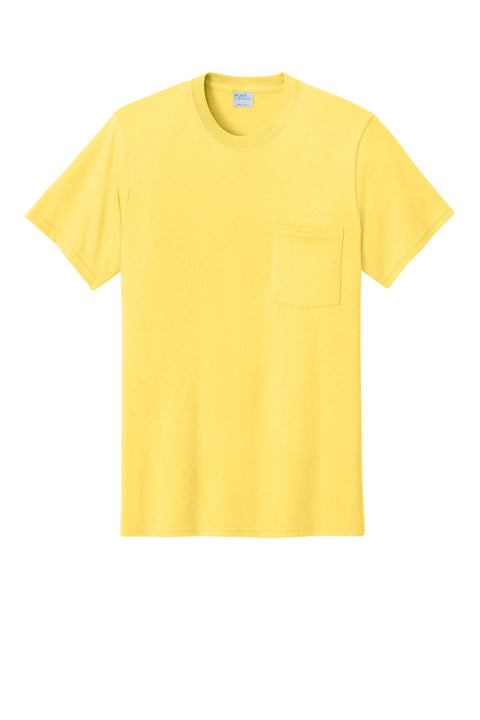 Port & Co PC54P Core Cotton Pocket Tee