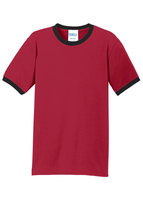Port & Co PC54R Core Cotton Ringer Tee