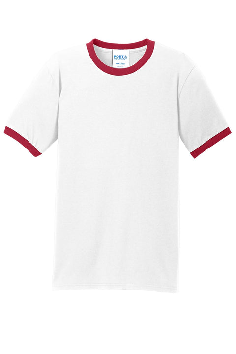 Port & Co PC54R Core Cotton Ringer Tee